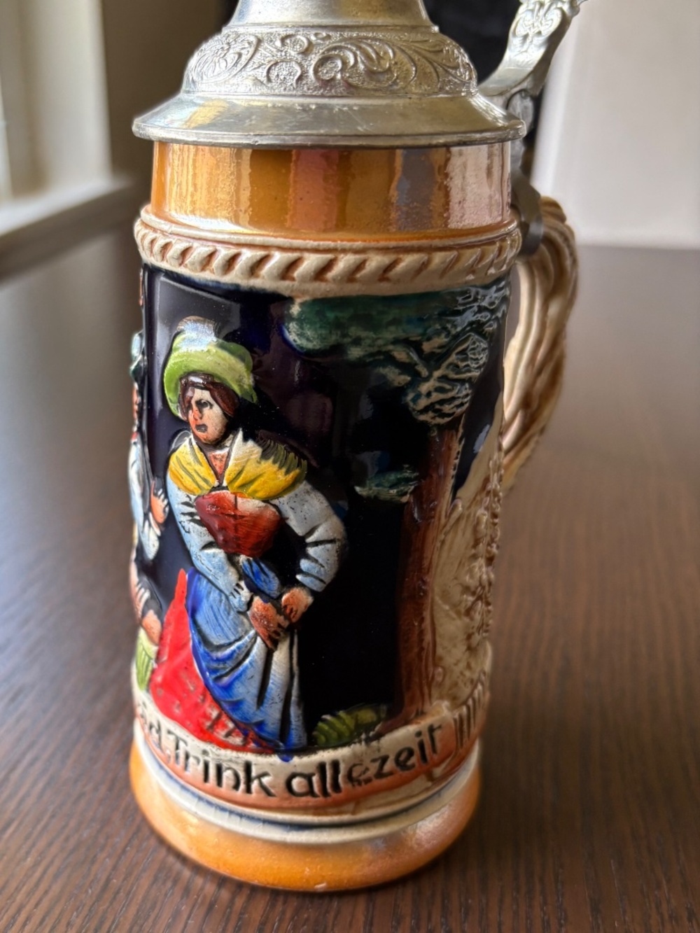 Vintage Beer Stein, “In Freud u. Leid Trink‎ Allezeit”, Dancing Couple